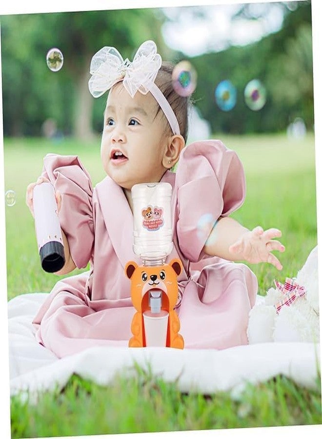 MANVI Mini Water Dispenser for Kids, Cartoon Character Drinking Fountain Pumps Water Juice, Tea, Milk Water Dispenser Toy for Kids (Bear) - Image 5